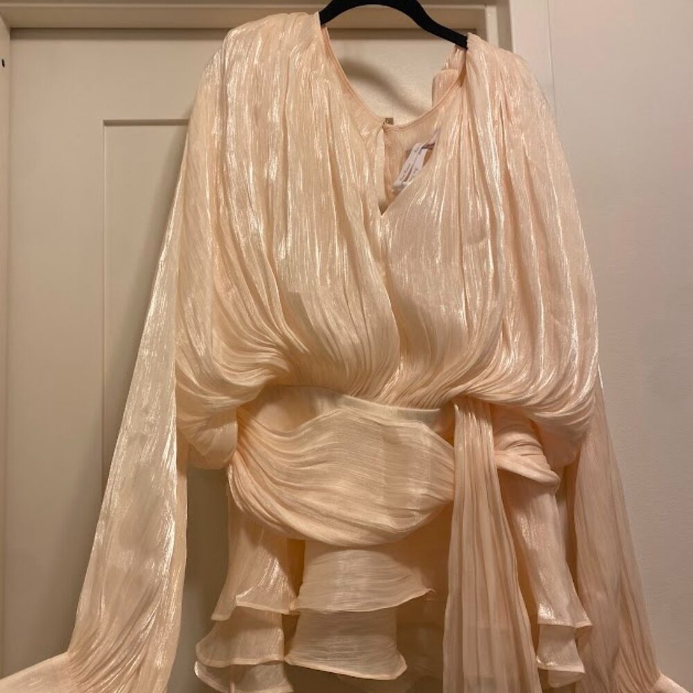 Miss Rosier - Eugénie fully-pleated ruffled mini dress - NEVER WORN - LARGE